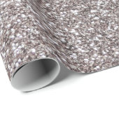 Papier Cadeau Parties scintillantes argentées (Coin rond)