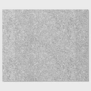 Papier Cadeau Parties scintillantes argentées élégantes