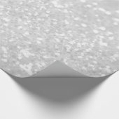 Papier Cadeau parties scintillantes blanches de Faux de charme (Coin)