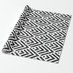Papier Cadeau Parties scintillantes blanches de noir de