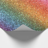 Papier Cadeau Parties scintillantes d'arc-en-ciel (Coin)