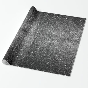 Papier Cadeau Parties scintillantes élégantes de noir de Faux