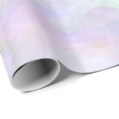 Papier Cadeau Parties scintillantes en pastel d'arc-en-ciel (Coin rond)