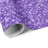 Papier Cadeau Parties scintillantes pourpres (Coin rond)