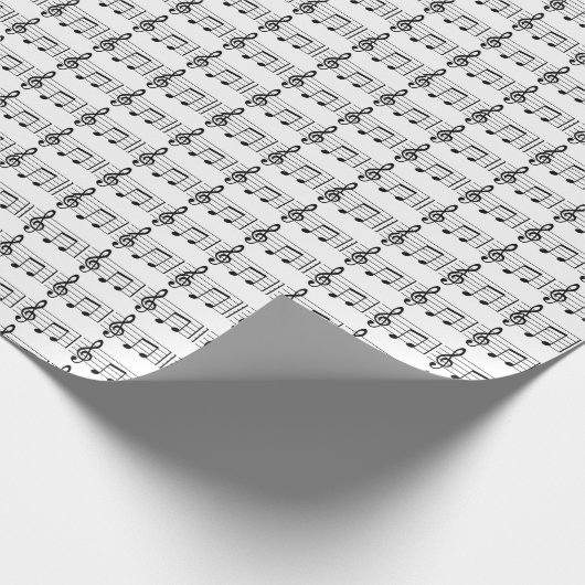 Papier Cadeau Partition de notes de musique (Coin)