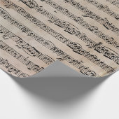 Papier Cadeau Partition sur vieux papier (Coin)