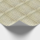 Papier Cadeau Partition vintage, Partition musicale antique 1810 (Coin)