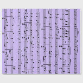 Papier Cadeau Partition violette (Plat)