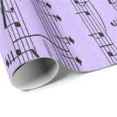 Papier Cadeau Partition violette (Coin rond)