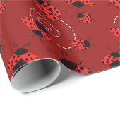 Papier Cadeau Partout conception de coccinelle (Coin rond)