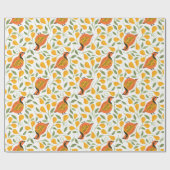 Papier Cadeau Partridge et poiriers patchs de Noël sans soudure (Plat)