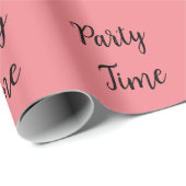 Papier Cadeau Party Time (Coin rond)