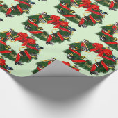 Papier Cadeau Parulines Birdorées Courbe de Noël (Coin)