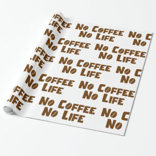 Papier Cadeau Pas de café Pas de vie
