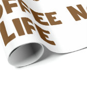 Papier Cadeau Pas de café Pas de vie (Coin rond)