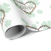 Papier Cadeau PAS DE CHANCE JUSTE AIMÉ Christian St. Patrick's D (Coin rond)