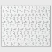 Papier Cadeau Pas De Doodle Ballerina Ballet Dancer Considérant (Plat)