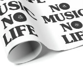 PAPIER CADEAU PAS DE MUSIQUE PAS DE VIE (Coin rond)