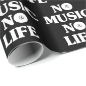 PAPIER CADEAU PAS DE MUSIQUE PAS DE VIE (Coin rond)