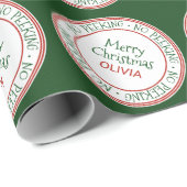 Papier Cadeau Pas de Noël de Pékin (Coin rond)