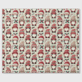 Papier Cadeau Pas De Peeking Illustré Gnome Vacances Enveloppeme (Plat)