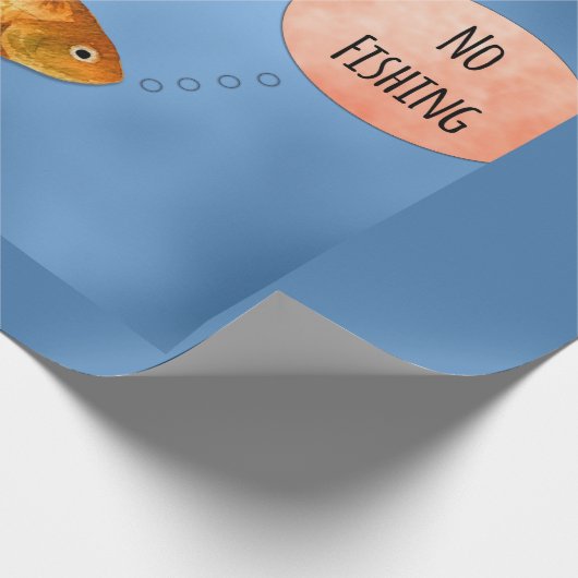 Papier Cadeau Pas de poisson d'or de pêche (Coin)