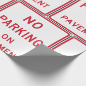 Papier Cadeau Pas de stationnement sur le panneau d'avertissemen