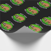 Papier Cadeau Pas Fast Pas Furny Funny Film Sloth Pun Dark BG (Coin)