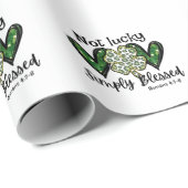 Papier Cadeau Pas Lucky, Simplement Béni Lucky Charm St Patrick (Coin rond)