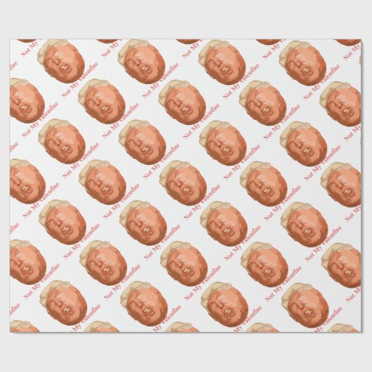 Papier Cadeau pas ma valentine (Plat)