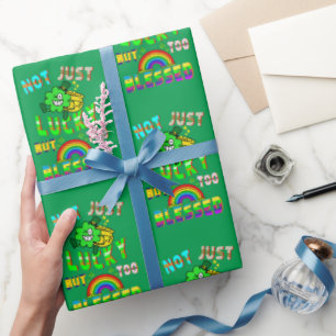 Papier Cadeau Pas Seulement Lucky, Mais Trop Béni