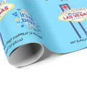 Papier Cadeau Pas tout reste à Vegas C'est un garçon (Coin rond)