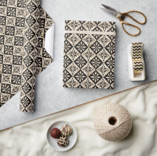 Papier Cadeau Pasifika Tapa Motif Arrière - plan