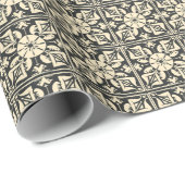 Papier Cadeau Pasifika Tapa Motif Arrière - plan (Coin rond)