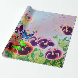 Papier Cadeau PASSAGES EN Papier À ÉTOILES ROUGES