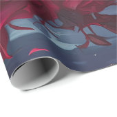 Papier Cadeau Passion & Douleur, Reine Sombre. Crâne gothique et (Coin rond)