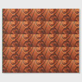 Papier Cadeau Passion Granulée – Macro Texture de Basketball (Plat)