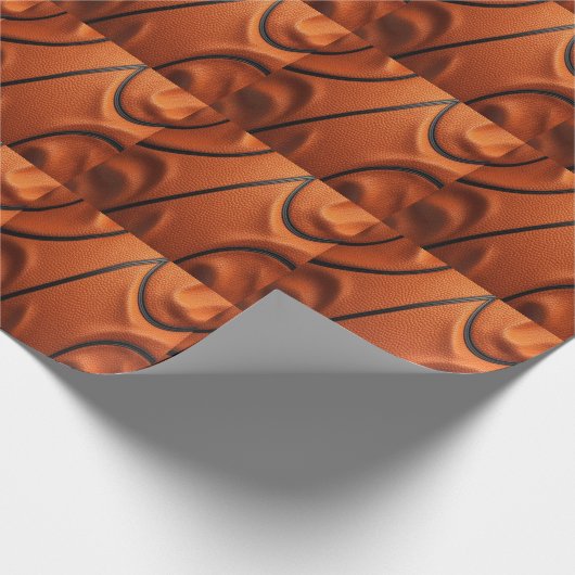 Papier Cadeau Passion Granulée – Macro Texture de Basketball (Coin)