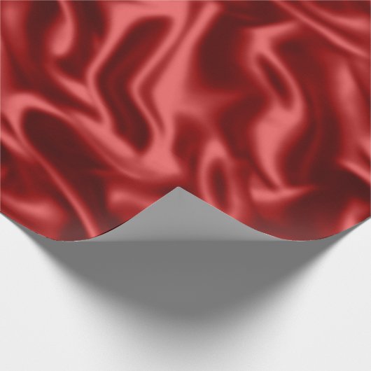 Papier Cadeau Passion Red Faux Satin Mariage (Coin)