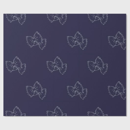 Papier cadeau - Pasta Lover - Motif farfalle (Plat)