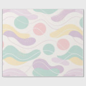Papier Cadeau Pastel Abstract Seamless Pattern Waves and Circles (Plat)