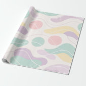 Papier Cadeau Pastel Abstract Seamless Pattern Waves and Circles (Déroulé)