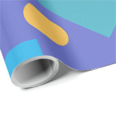 Papier Cadeau Pastel Abstract Shapes Pattern Design (Coin rond)