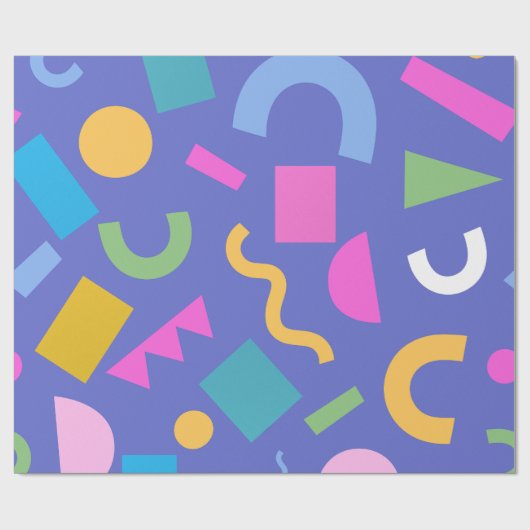 Papier Cadeau Pastel Abstract Shapes Pattern Design (Plat)