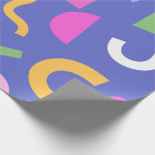 Papier Cadeau Pastel Abstract Shapes Pattern Design (Coin)