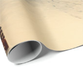 Papier Cadeau Pastel Aquarelle hiver Forêt Motif (Coin rond)