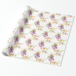 Papier Cadeau Pastel Aquarelles Floral Wreath Motif<br><div class="desc">Cool moderne tons pastel aquarelles fleurs couronnes dans un motif sans couture.</div>