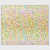 Papier Cadeau Pastel Arc-en-ciel Couleurs Scribbles (Plat)
