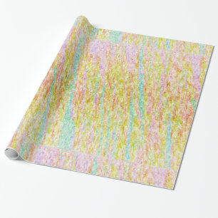Papier Cadeau Pastel Arc-en-ciel Couleurs Scribbles