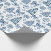 Papier Cadeau Pastel bleu argent arcs modernes cadeau de Noël (Coin)